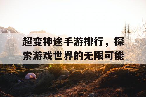 超变神途手游排行，探索游戏世界的无限可能