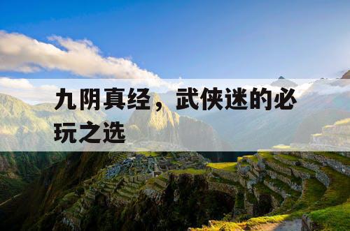 九阴真经，武侠迷的必玩之选