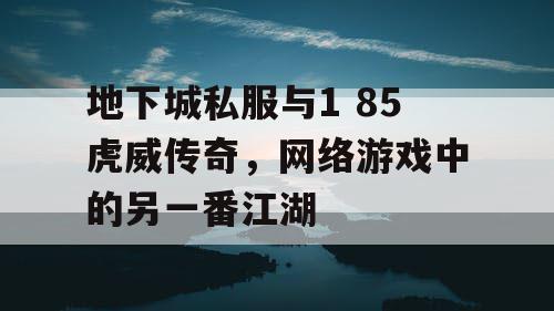地下城私服与1 85虎威传奇，网络游戏中的另一番江湖