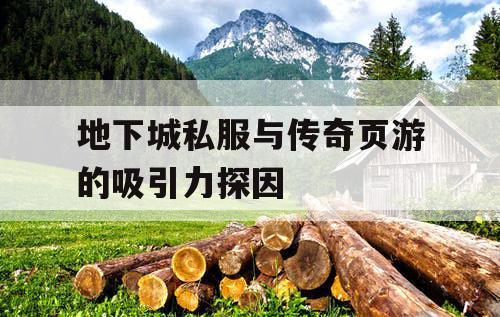 地下城私服与传奇页游的吸引力探因