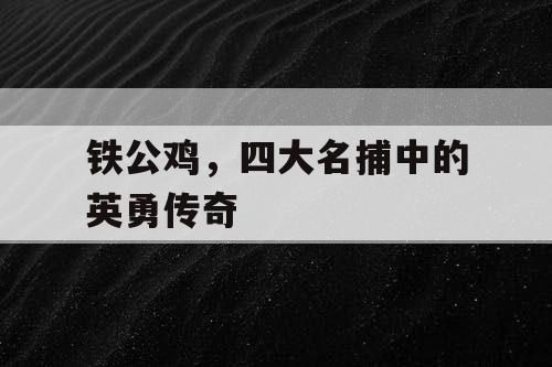 铁公鸡，四大名捕中的英勇传奇