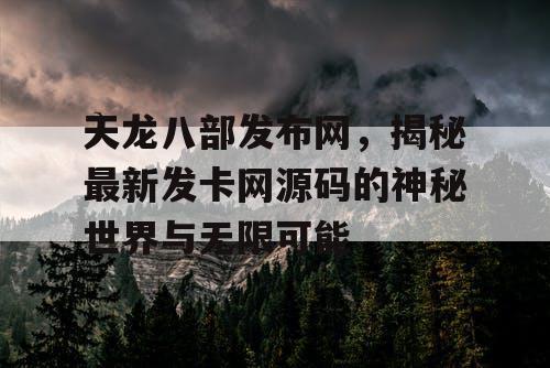 天龙八部发布网，揭秘最新发卡网源码的神秘世界与无限可能