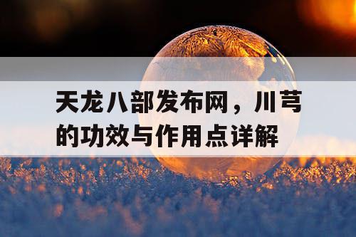 天龙八部发布网，川芎的功效与作用点详解