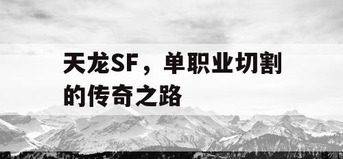 天龙SF，单职业切割的传奇之路