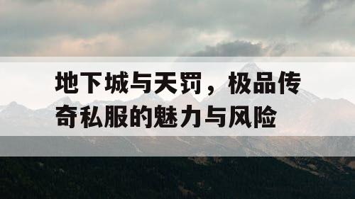 地下城与天罚，极品传奇私服的魅力与风险