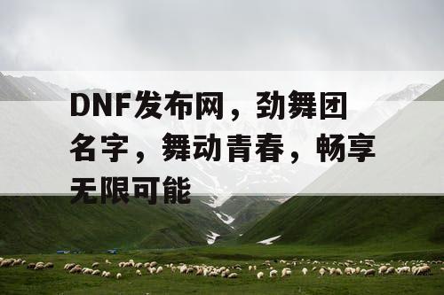 DNF发布网，劲舞团名字，舞动青春，畅享无限可能