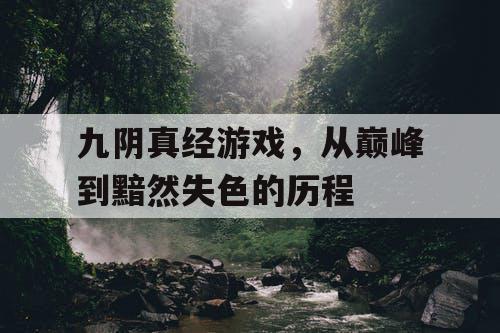 九阴真经游戏，从巅峰到黯然失色的历程