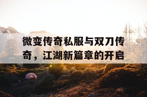 微变传奇私服与双刀传奇，江湖新篇章的开启