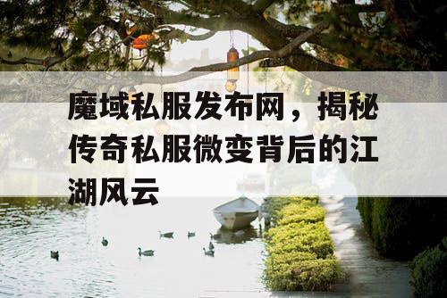 魔域私服发布网，揭秘传奇私服微变背后的江湖风云