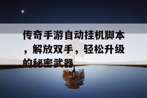 传奇手游自动挂机脚本，解放双手，轻松升级的秘密武器