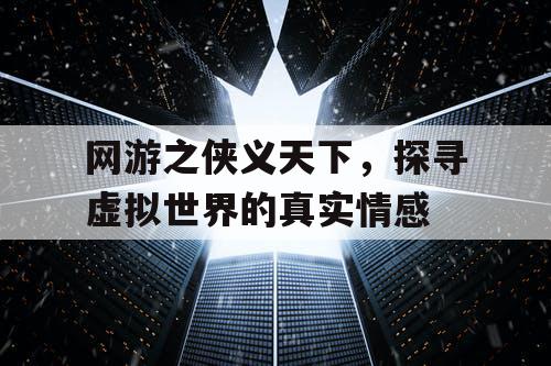网游之侠义天下，探寻虚拟世界的真实情感