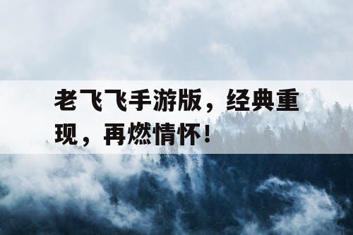老飞飞手游版，经典重现，再燃情怀！