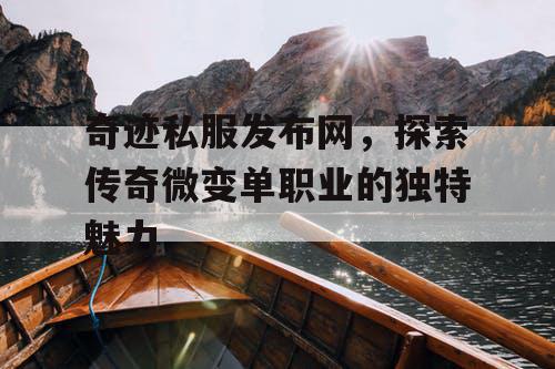 奇迹私服发布网，探索传奇微变单职业的独特魅力