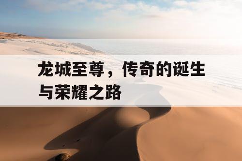 龙城至尊，传奇的诞生与荣耀之路