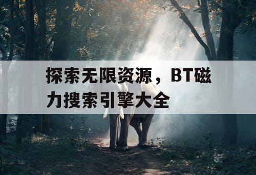 探索无限资源，BT磁力搜索引擎大全