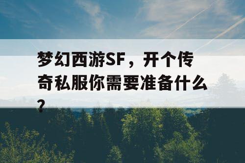 梦幻西游SF,开个传奇私服你需要准备什么? 梦幻西游SF,开个传奇私服你需要准备什么?