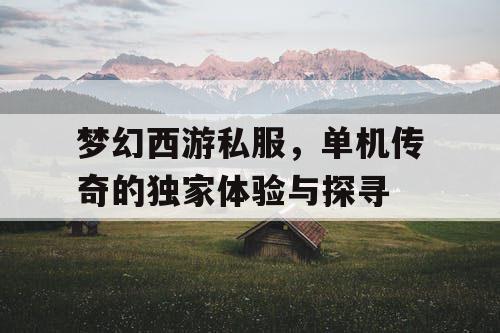 梦幻西游私服,单机传奇的独家体验与探寻 梦幻西游私服,单机传奇的独家体验与探寻