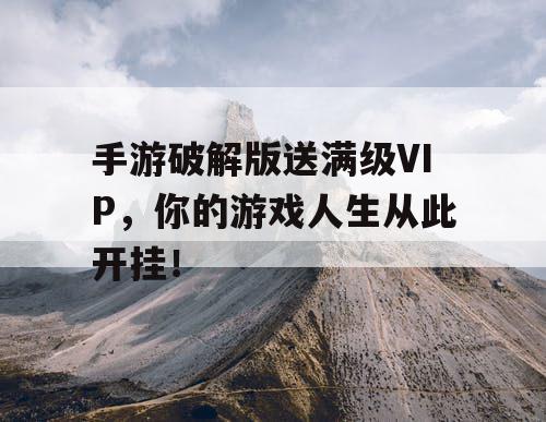 手游破解版送满级VIP，你的游戏人生从此开挂！