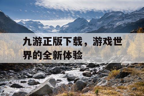 九游正版下载,游戏世界的全新体验 九游正版下载,游戏世界的全新体验