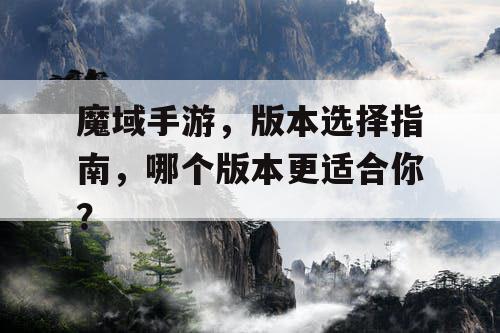 魔域手游，版本选择指南，哪个版本更适合你？