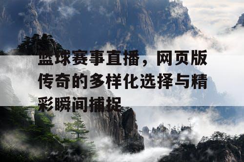 篮球赛事直播，网页版传奇的多样化选择与精彩瞬间捕捉