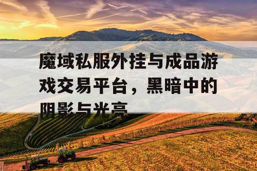 魔域私服外挂与成品游戏交易平台,黑暗中的阴影与光亮 魔域私服外挂与成品游戏交易平台,黑暗中的阴影与光亮