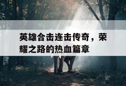 英雄合击连击传奇，荣耀之路的热血篇章