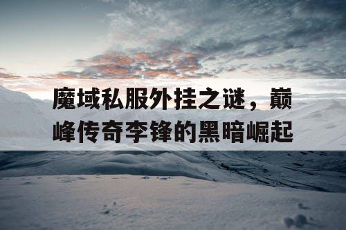 魔域私服外挂之谜,巅峰传奇李锋的黑暗崛起 魔域私服外挂之谜,巅峰传奇李锋的黑暗崛起
