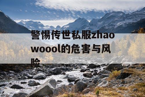 警惕传世私服zhaowoool的危害与风险