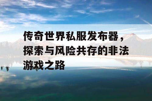 传奇世界私服发布器，探索与风险共存的非法游戏之路