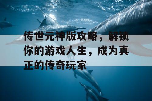 传世元神版攻略,解锁你的游戏人生,成为真正的传奇玩家 传世元神版攻略,解锁你的游戏人生,成为真正的传奇玩家