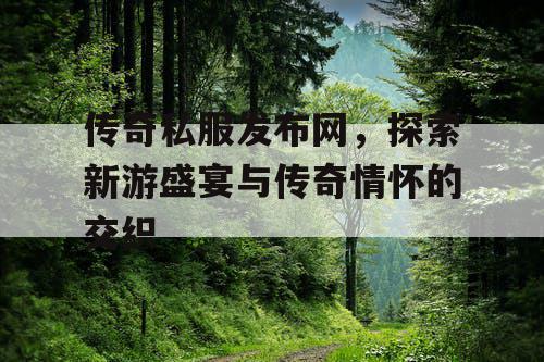 传奇私服发布网,探索新游盛宴与传奇情怀的交织 传奇私服发布网,探索新游盛宴与传奇情怀的交织