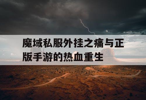魔域私服外挂之痛与正版手游的热血重生