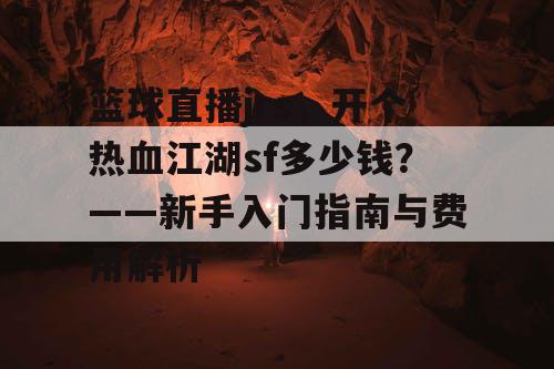 篮球直播jrs，开个热血江湖sf多少钱？——新手入门指南与费用解析