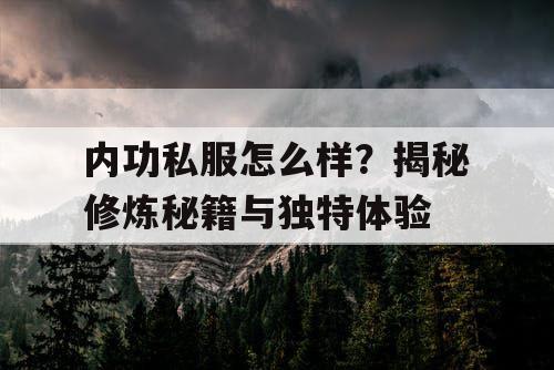 内功私服怎么样？揭秘修炼秘籍与独特体验