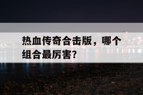 热血传奇合击版，哪个组合最厉害？