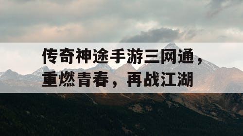 传奇神途手游三网通，重燃青春，再战江湖