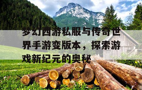 梦幻西游私服与传奇世界手游变版本，探索游戏新纪元的奥秘