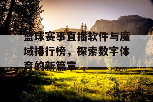 篮球赛事直播软件与魔域排行榜，探索数字体育的新篇章