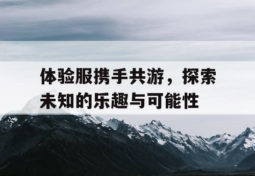 体验服携手共游，探索未知的乐趣与可能性