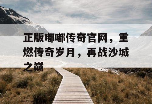 正版嘟嘟传奇官网，重燃传奇岁月，再战沙城之巅