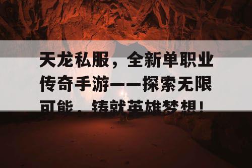 天龙私服，全新单职业传奇手游——探索无限可能，铸就英雄梦想！
