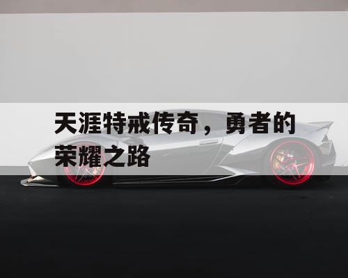 天涯特戒传奇,勇者的荣耀之路 天涯特戒传奇,勇者的荣耀之路