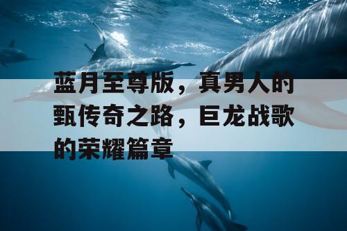 蓝月至尊版,真男人的甄传奇之路,巨龙战歌的荣耀篇章 蓝月至尊版,真男人的甄传奇之路,巨龙战歌的荣耀篇章