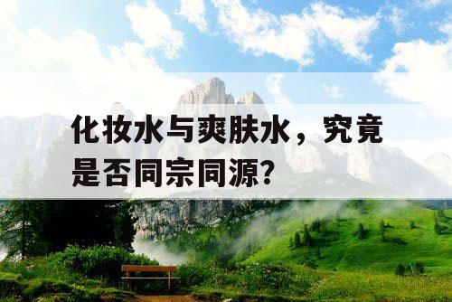 化妆水与爽肤水，究竟是否同宗同源？