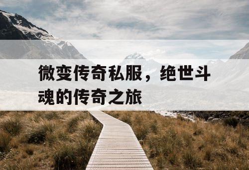 微变传奇私服，绝世斗魂的传奇之旅