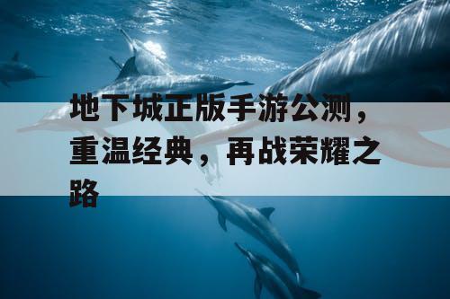 地下城正版手游公测，重温经典，再战荣耀之路
