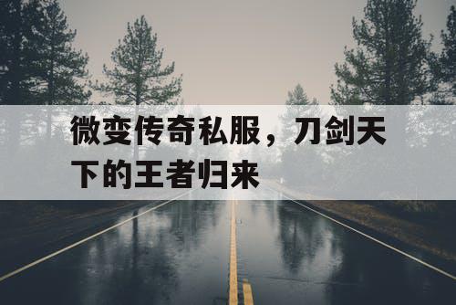 微变传奇私服，刀剑天下的王者归来