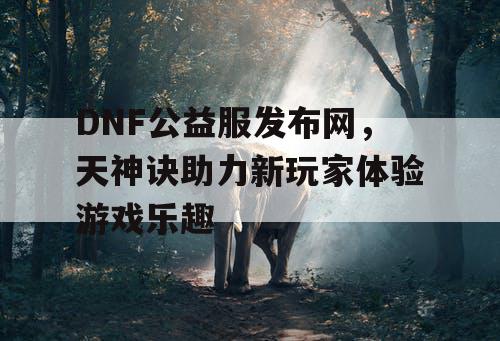 DNF公益服发布网,天神诀助力新玩家体验游戏乐趣 DNF公益服发布网,天神诀助力新玩家体验游戏乐趣