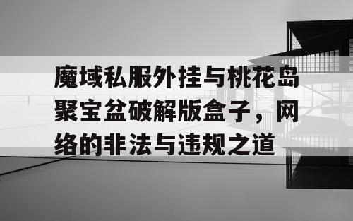 魔域私服外挂与桃花岛聚宝盆破解版盒子，网络的非法与违规之道